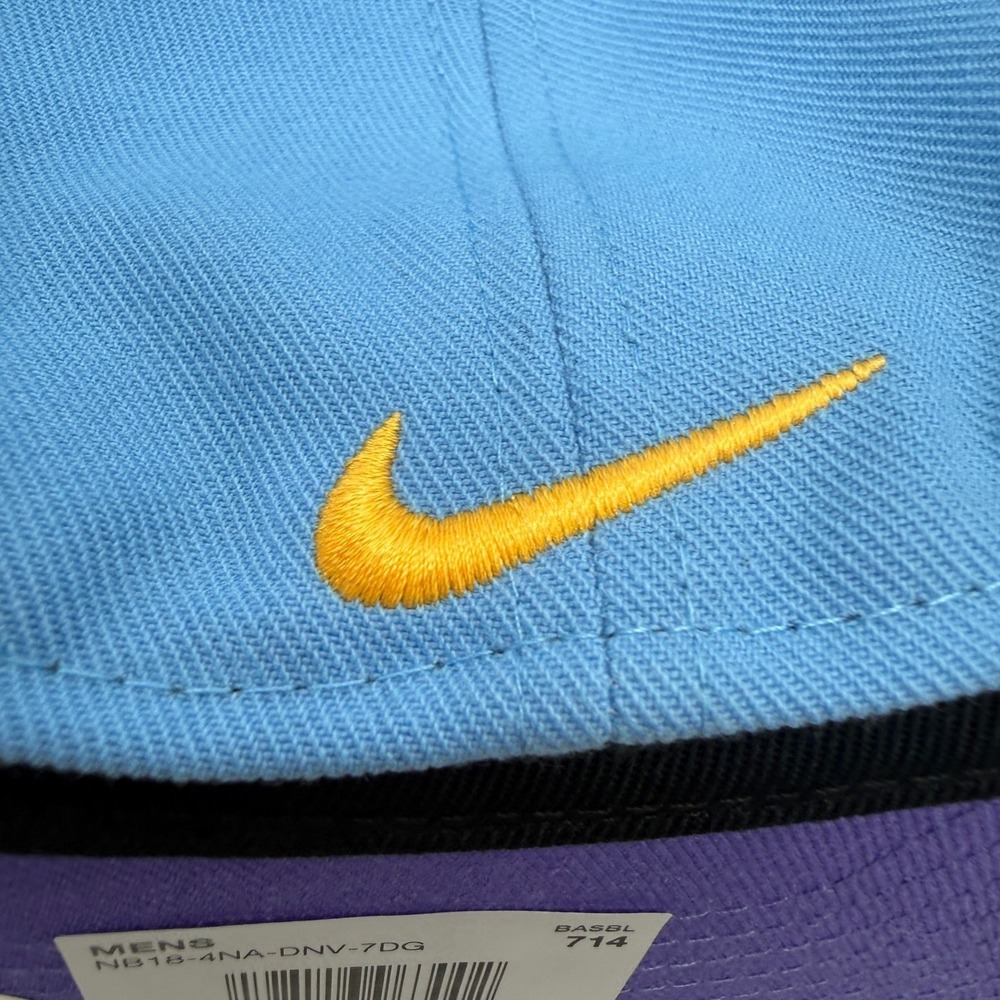 Nike Colorado Rockies Pro Cap Hat Mens 7 1/4 Blue Purple Baseball - Picture 5 of 5